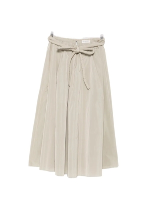 Veronique Leroy belted pleated skirt - Neutrals