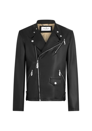 Philipp Plein leather biker jacket - Black