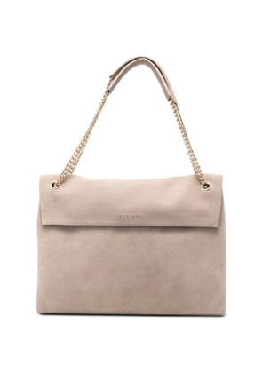 Orciani suede chain-link shoulder bag - Neutrals