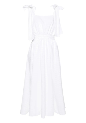 MSGM bow-detail midi dress - White