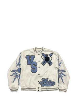 Vale patch-detail varsity jacket - Neutrals