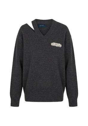 Simone Rocha embellished cut-out sweater - Grey