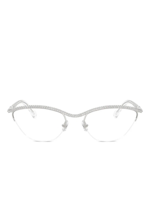 Swarovski Eyewear crystal-embellished cat-eye glasses - Silver