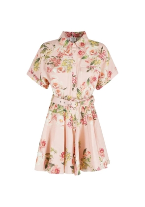 Hemant And Nandita floral-print belted dress - Pink