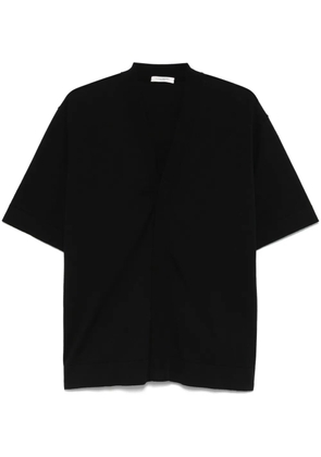 Paolo Pecora cotton short-sleeve cardigan - Black