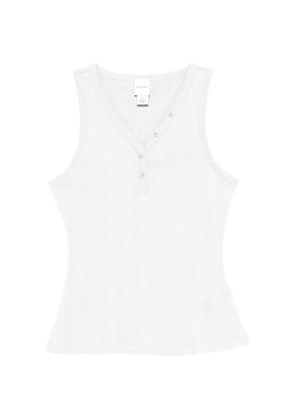 Calvin Klein ribbed-knit V-neck tank top - White