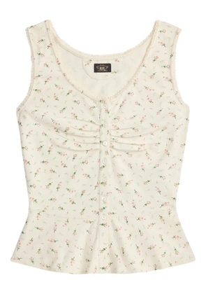 Ralph Lauren RRL floral lace-trim tank top - Neutrals