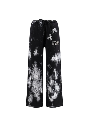 MM6 Maison Margiela paint-splatter logo-print track pants - Black