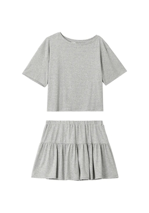 b+ab tiered-skirt pajama set - Grey