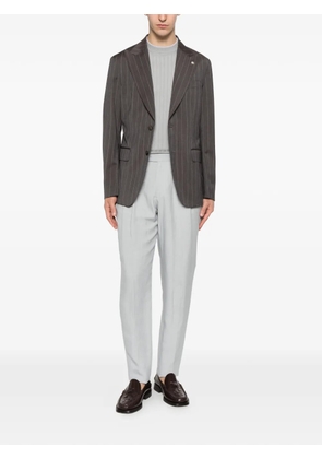 Eleventy pleated straight-leg trousers - Blue