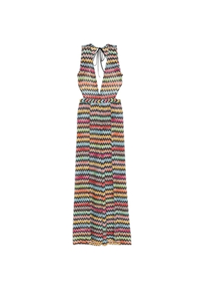 Missoni zigzag-knit cut-out jumpsuit - Red