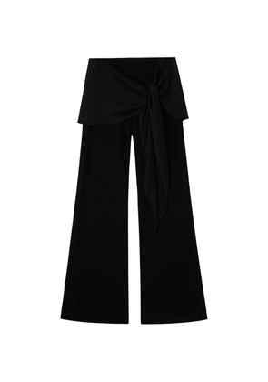 b+ab layered tie-detail trousers - Black