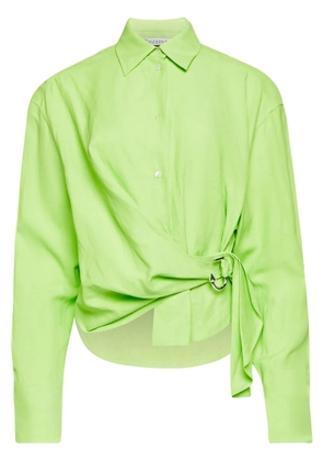 JW Anderson draped twisted shirt - Green