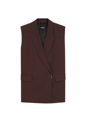 BOSS double-breasted sleeveless waistcoat - Brown