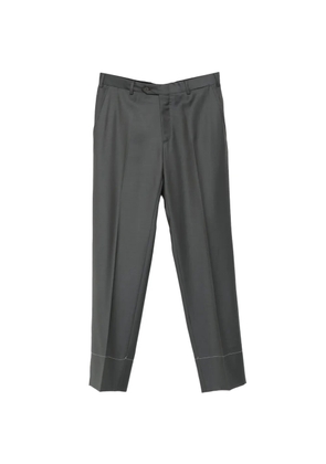 Brioni Tigullio pressed-crease tailored trousers - Green