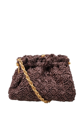 amato daniele Raviolo woven-design chain-strap clutch bag - Brown