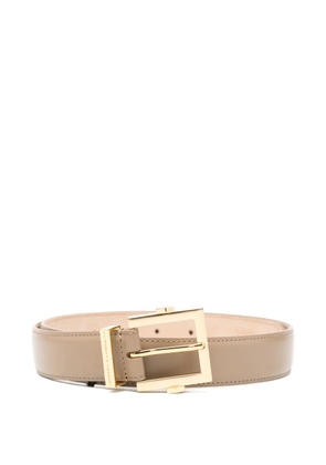 Elisabetta Franchi logo-plaque buckle belt - Neutrals