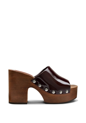 Simon Miller Sol Wood leather heeled sandals - Red