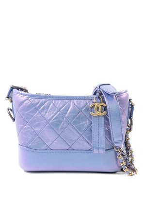 CHANEL Pre-Owned Gabrielle quilted leather shoulder bag - Blue
