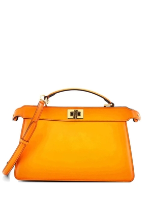 Fendi Pre-Owned Peekaboo ISeeU Bag Leather East West satchel - Orange