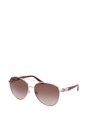 GUESS USA chain-link pilot sunglasses - Gold