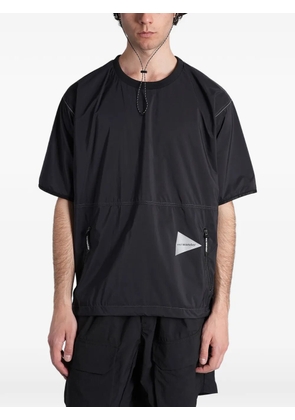 and Wander Pertex Quantum Air logo-print zip-pocket T-shirt - Black