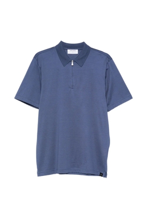Gran Sasso zip-fastening polo shirt - Blue