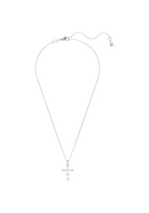 Swarovski crystal-embellished cross necklace - Silver