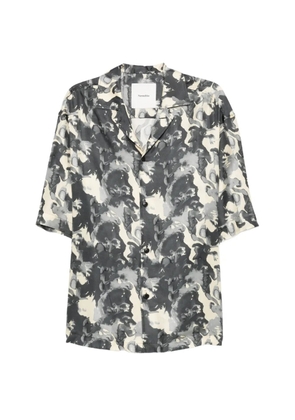 Nanushka abstract-print short-sleeve shirt - Black