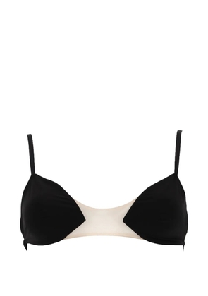 Rick Owens tulle-panel bra - Black
