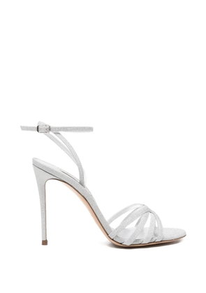 Casadei glitter-effect strappy sandals - Silver