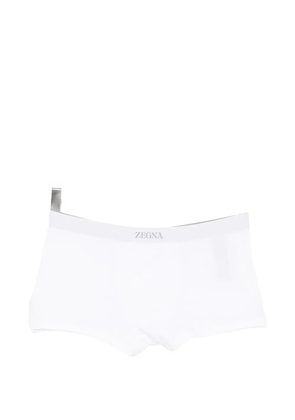 Zegna logo-waistband trunks - White