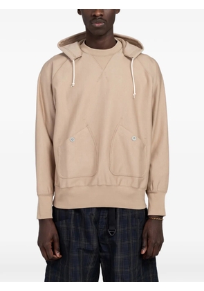 Comme des Garçons Homme button-pocket hoodie - Neutrals