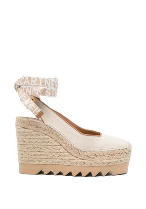 Stella McCartney Gaia slingback wedge espadrilles - Neutrals
