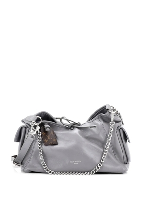 Louis Vuitton Pre-Owned CarryAll Cargo Hobo Leather with Monogram Canvas PM shoulder bag - Grey