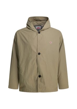 Danton hooded logo-patch jacket - Neutrals