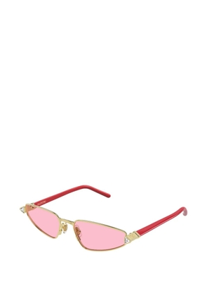 VALENTINO GARAVANI EYEWEAR crystal-embellished geometric-frame sunglasses - Gold