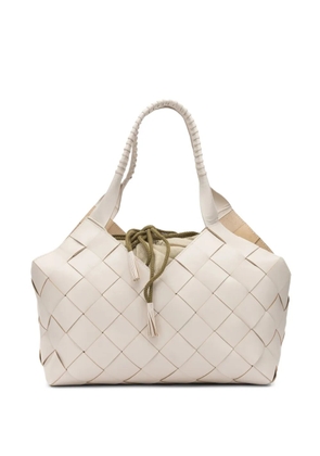 DRAGON DIFFUSION Castello woven-leather tote bag - Neutrals