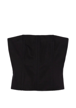 Veronique Leroy strapless zip-fastening top - Black