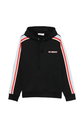 Fiorucci logo-print side-stripe hoodie - Black