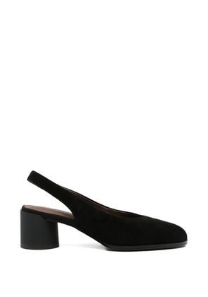 LINDA BAUMANN slingback suede mules - Black