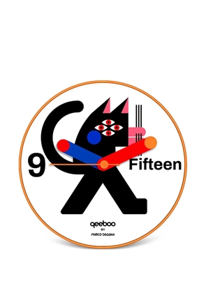 Qeeboo graphic-print wall clock - White