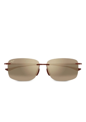 Maui Jim Hema rimless rectangle sunglasses - Brown