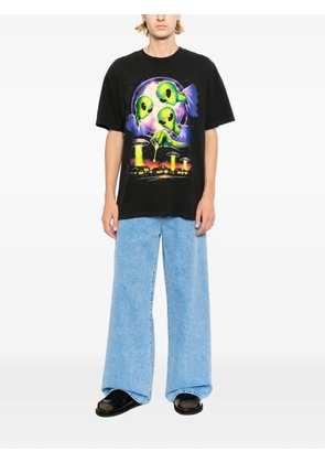 Melt crew-neck short-sleeve T-shirt - Black