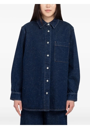 MINIMUM Layne flecked shirt - Blue