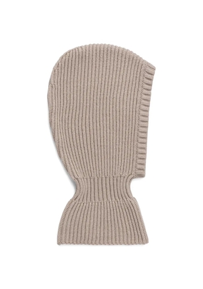 NEWLAND ribbed-knit balaclava - Neutrals