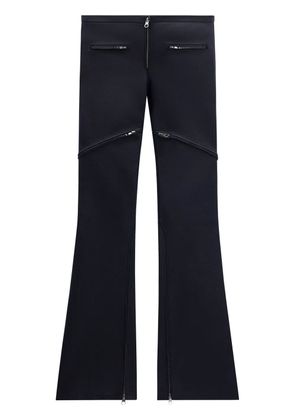 Courrèges Ellipse low-rise leather trousers - Black