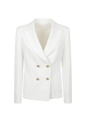 Tagliatore Coral double-breasted textured blazer - White