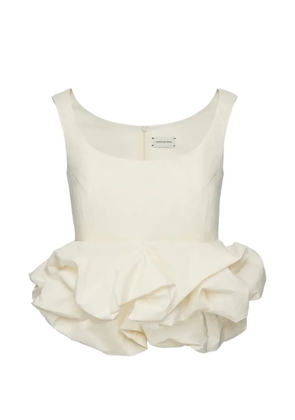 Magda Butrym ruffled peplum blouse - Neutrals