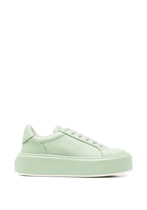 Casadei I-Box pebbled-leather platform sneakers - Green